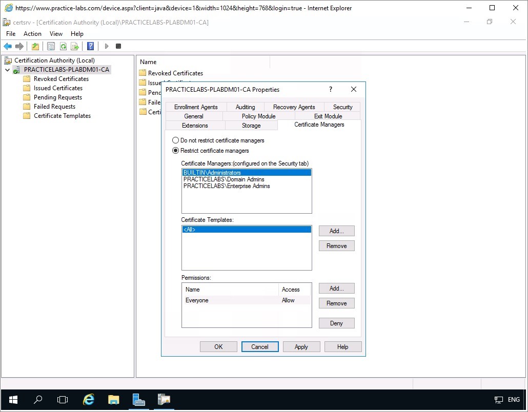 Figure 2.29 Screenshot of the PLABDM01 desktop