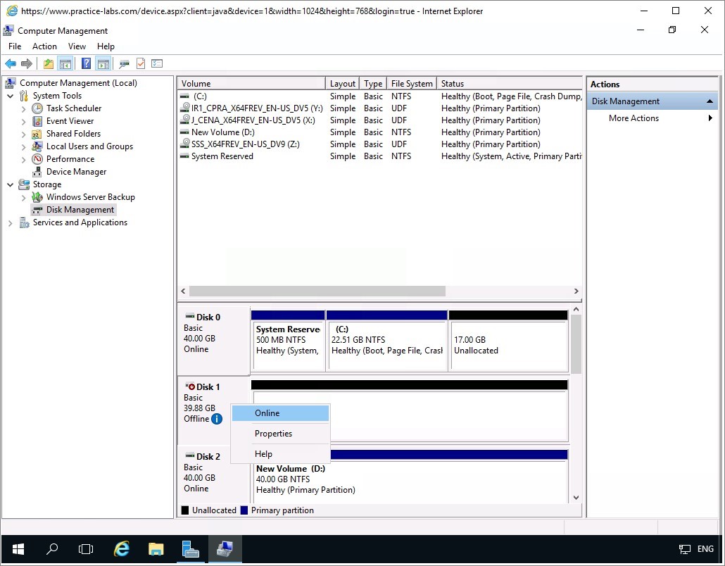 Figure 1.2 Screenshot of the PLABDM01 desktop