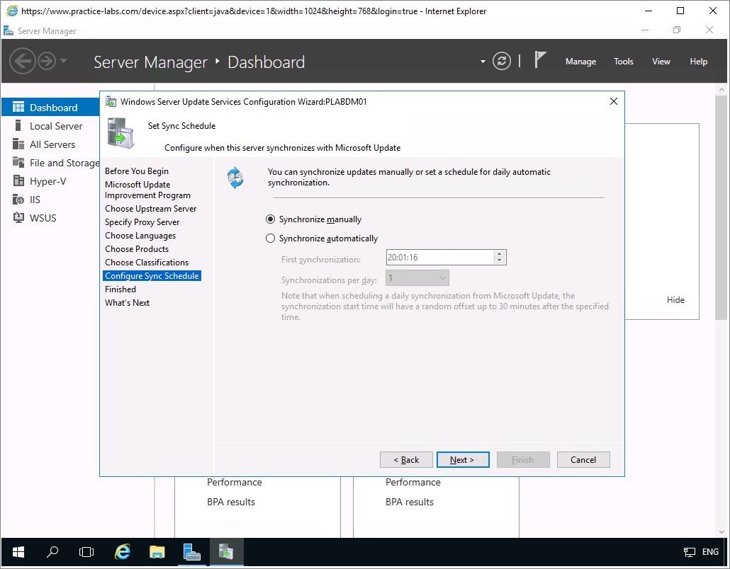 Figure 1.21 Screenshot of the PLABDM01 desktop