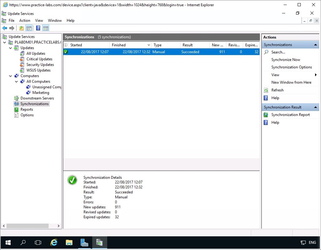 Figure 1.25 Screenshot of the PLABDM01 desktop