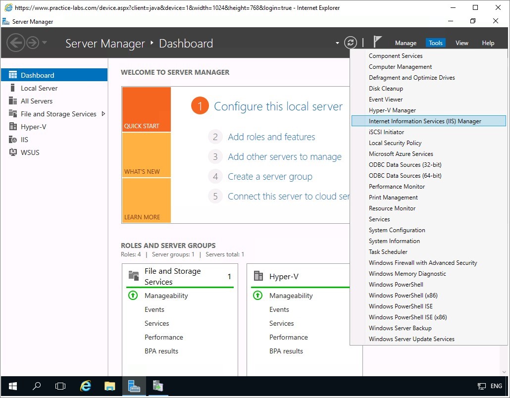 Figure 1.26 Screenshot of the PLABDM01 desktop