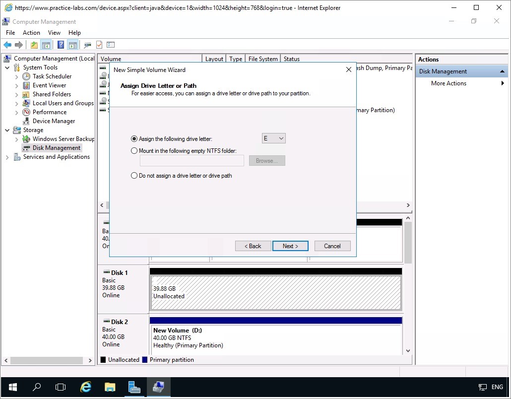 Figure 1.4 Screenshot of the PLABDM01 desktop