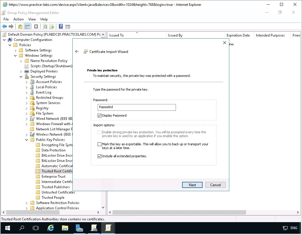 Figure 1.46 Screenshot of the PLABDC01 desktop