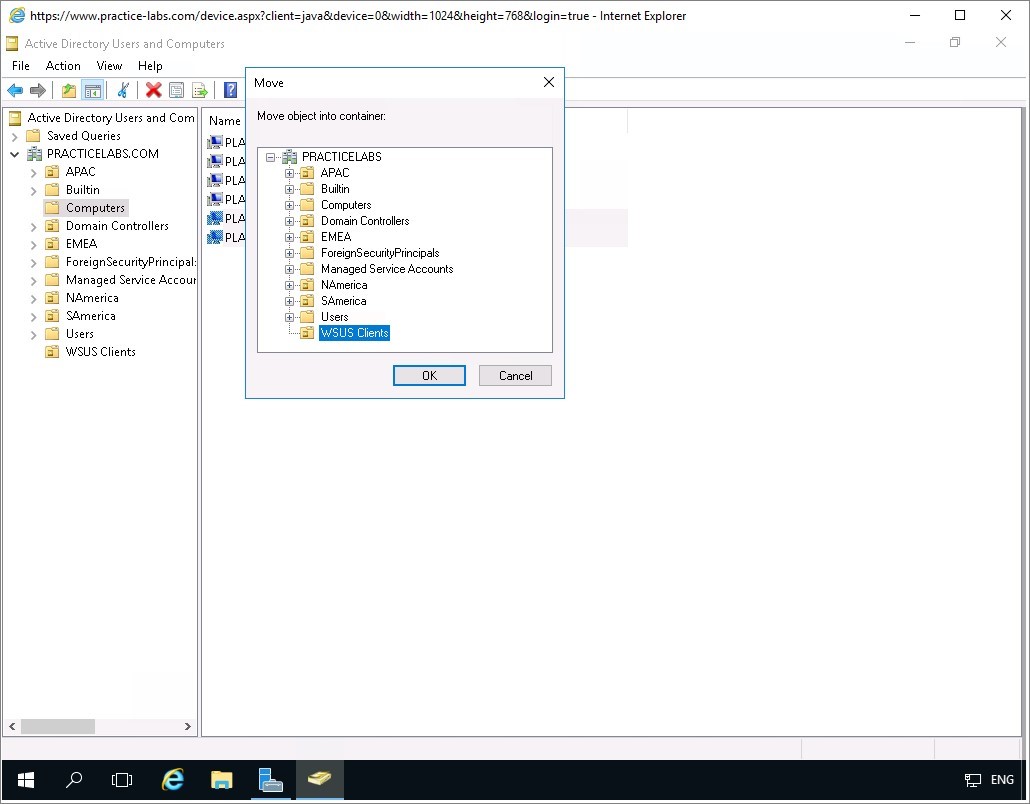 Figure 3.7 Screenshot of the PLABDC01 desktop