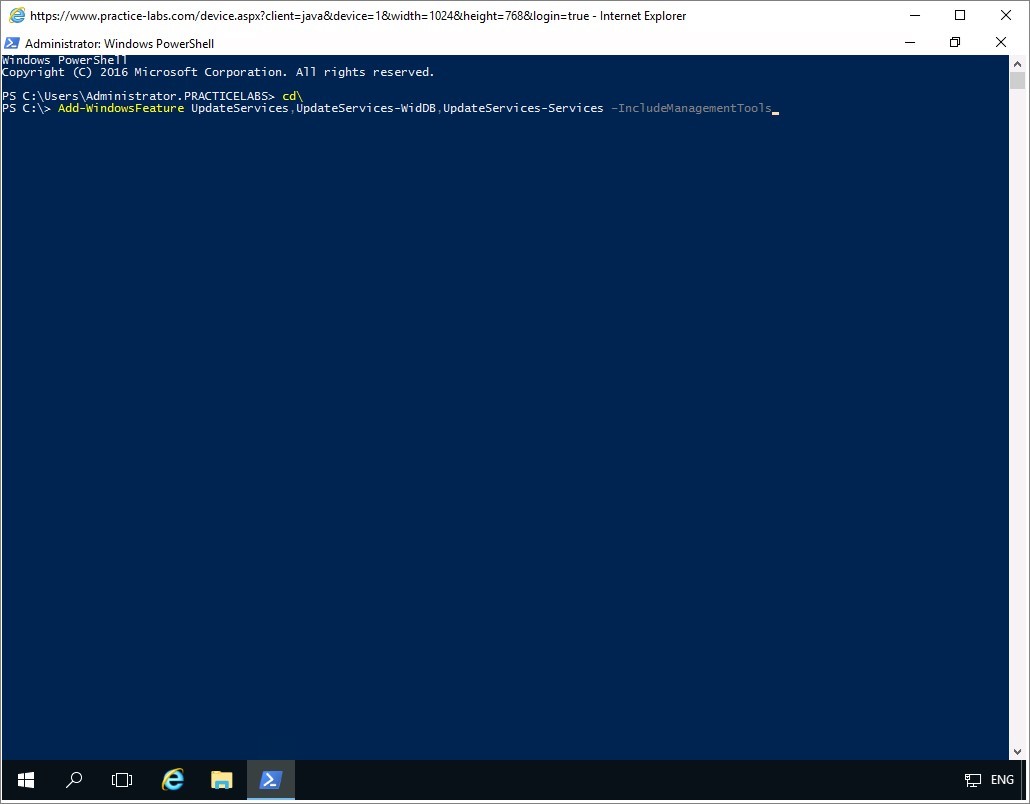 Figure 1.7 Screenshot of the PLABDM01 desktop