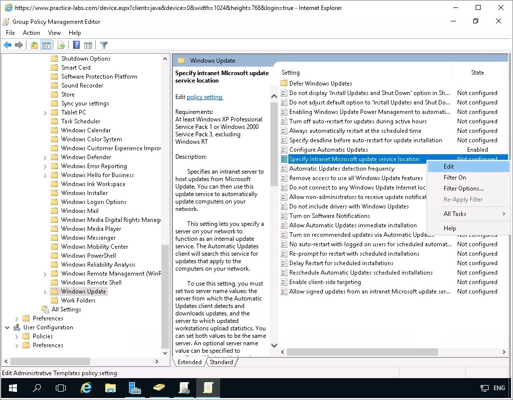 Figure 3.15 Screenshot of the PLABDC01 desktop