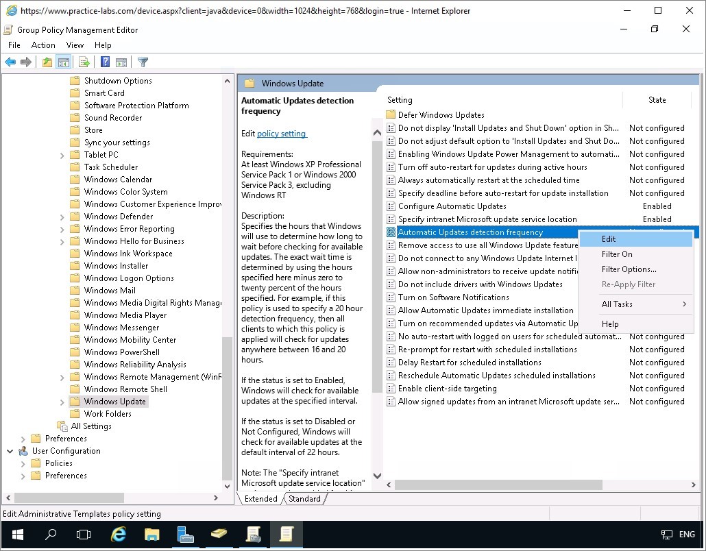 Figure 3.17 Screenshot of the PLABDC01 desktop