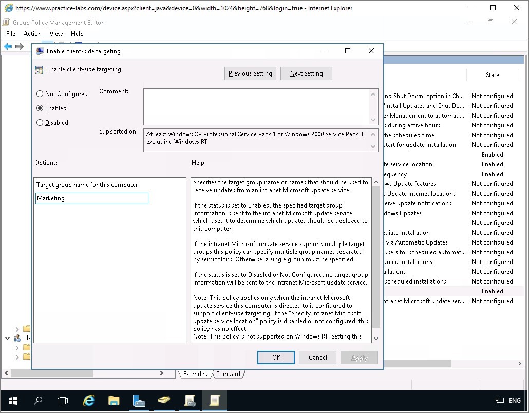 Figure 3.20 Screenshot of the PLABWIN810 desktop