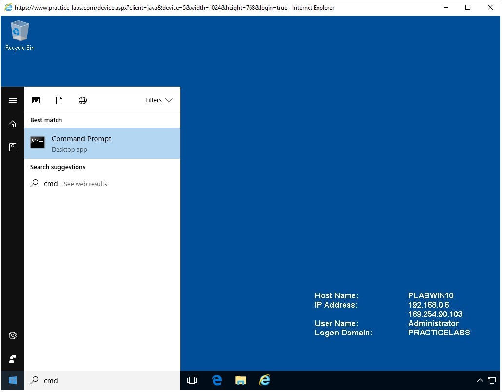 Figure 3.21 Screenshot of the PLABWIN810 desktop