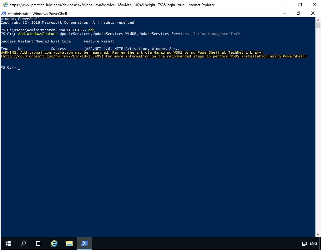 Figure 1.8 Screenshot of the PLABDM01 desktop
