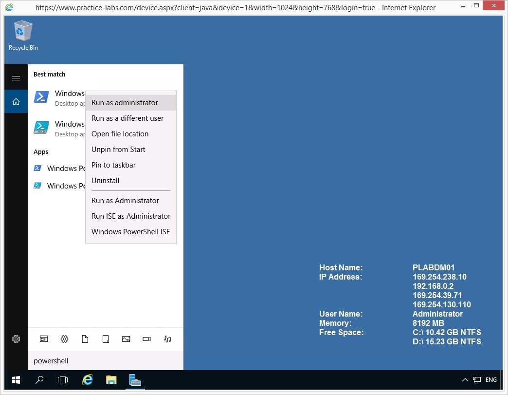 Figure 2.1 Screenshot of PLABDM01