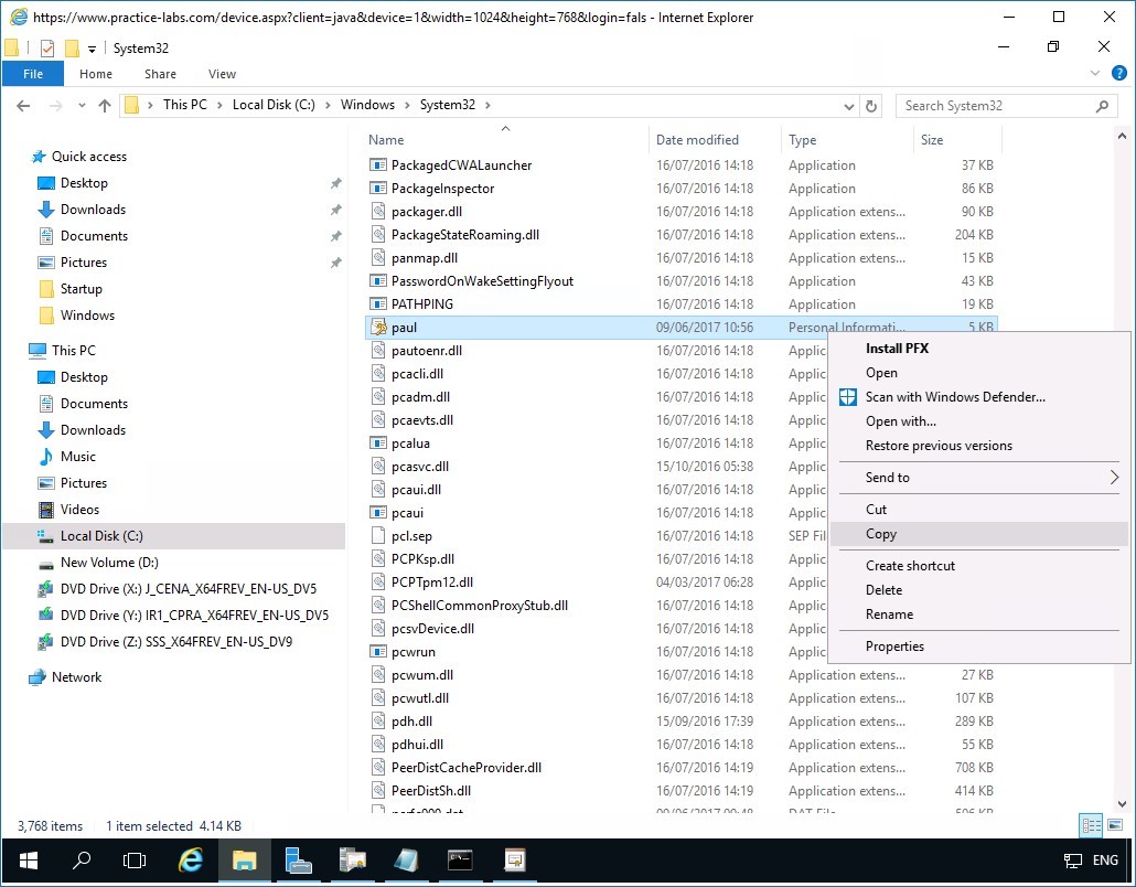 Figure 5.18 Screenshot of PLABDM01