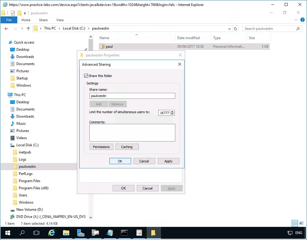 Figure 5.22 Screenshot of PLABDM01