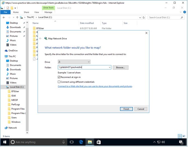 Figure 5.24 Screenshot of PLABWIN10