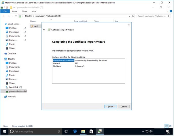Figure 5.28 Screenshot of PLABWIN10
