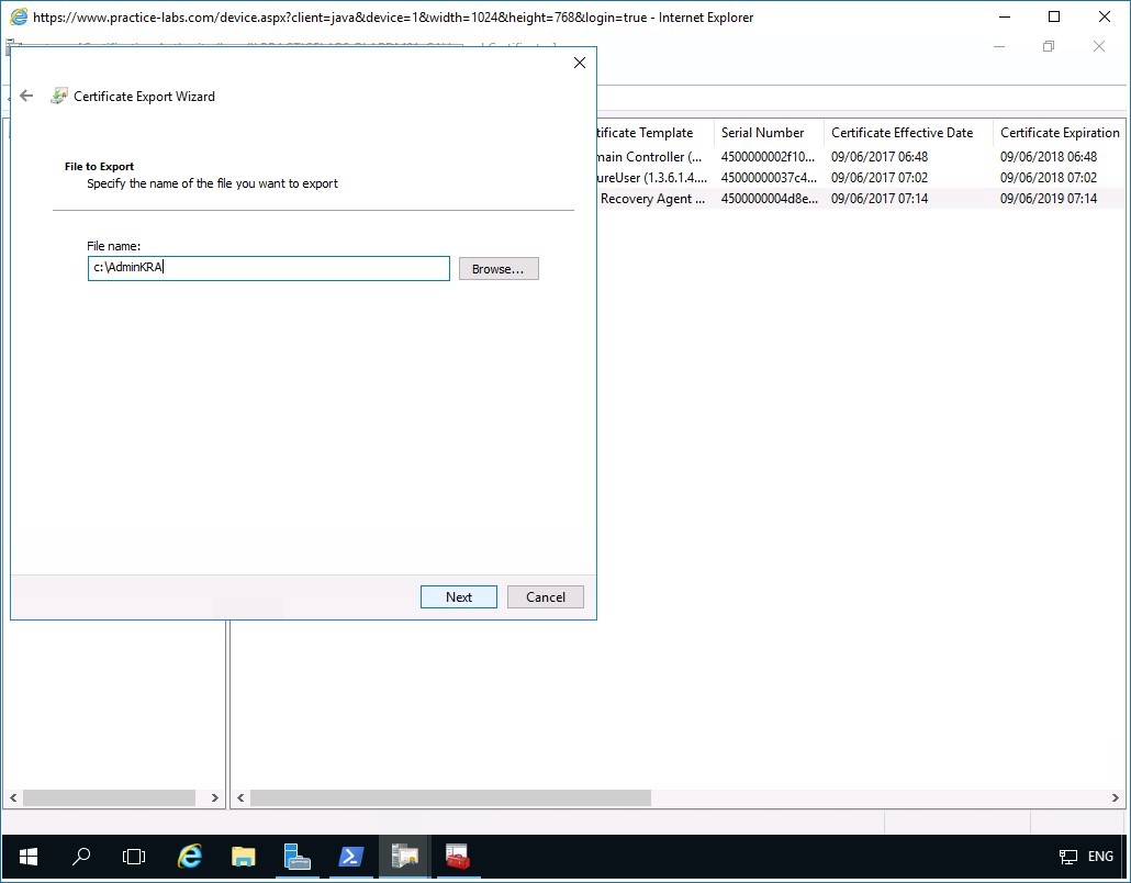 Figure 3.14 Screenshot of PLABDM01