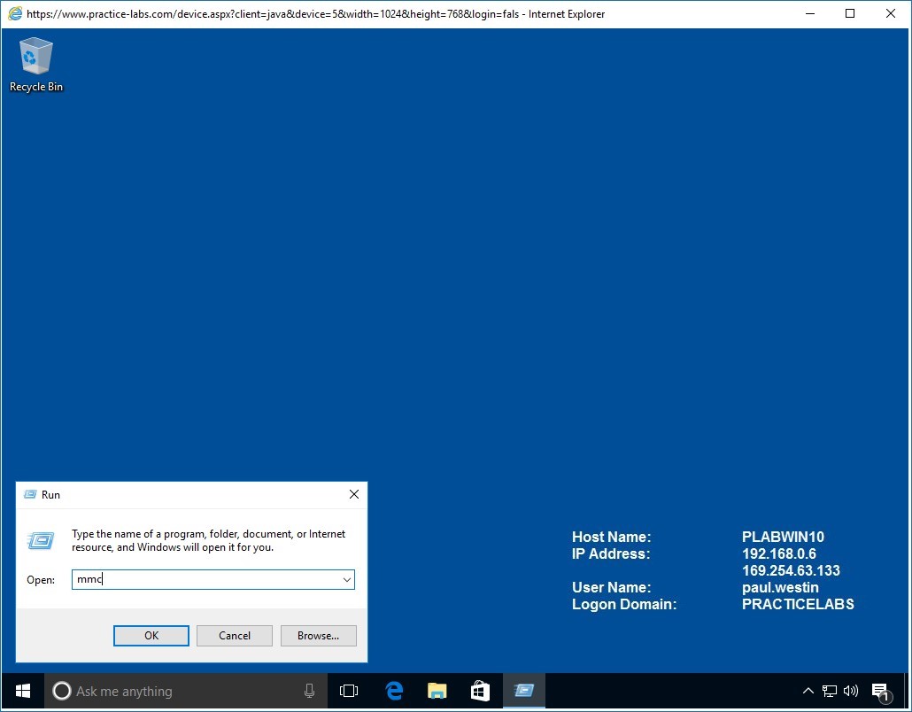 Figure 4.2 Screenshot of PLABWIN10