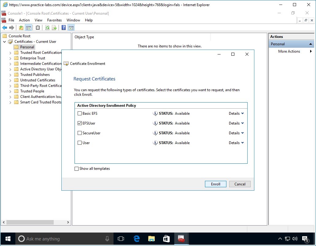Figure 4.5 Screenshot of PLABWIN10