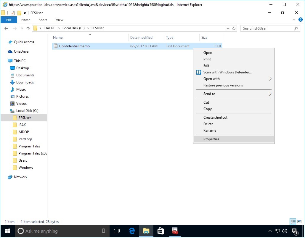 Figure 4.10 Screenshot of PLABWIN10