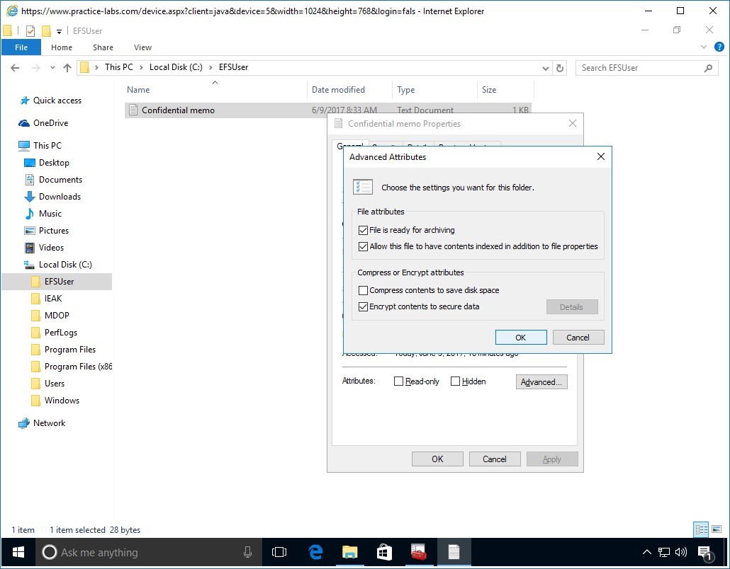 Figure 4.11 Screenshot of PLABWIN10