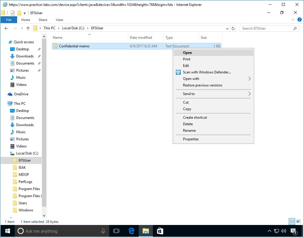 Figure 4.21 Screenshot of PLABWIN10