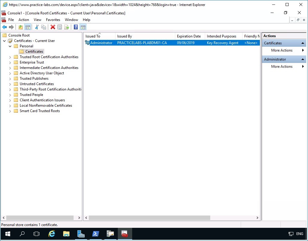 Figure 5.1 Screenshot of PLABDM01