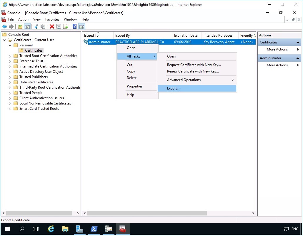 Figure 5.2 Screenshot of PLABDM01