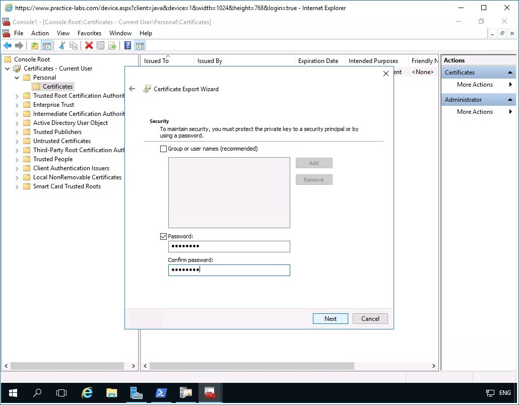 Figure 5.5 Screenshot of PLABDM01