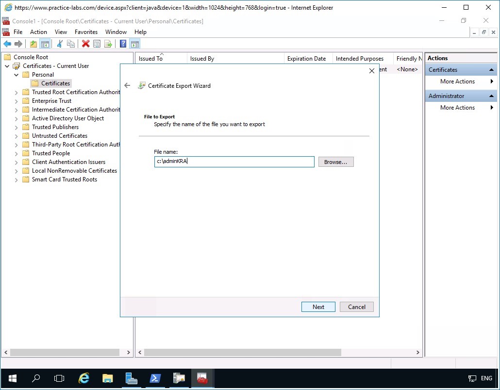 Figure 5.6 Screenshot of PLABDM01
