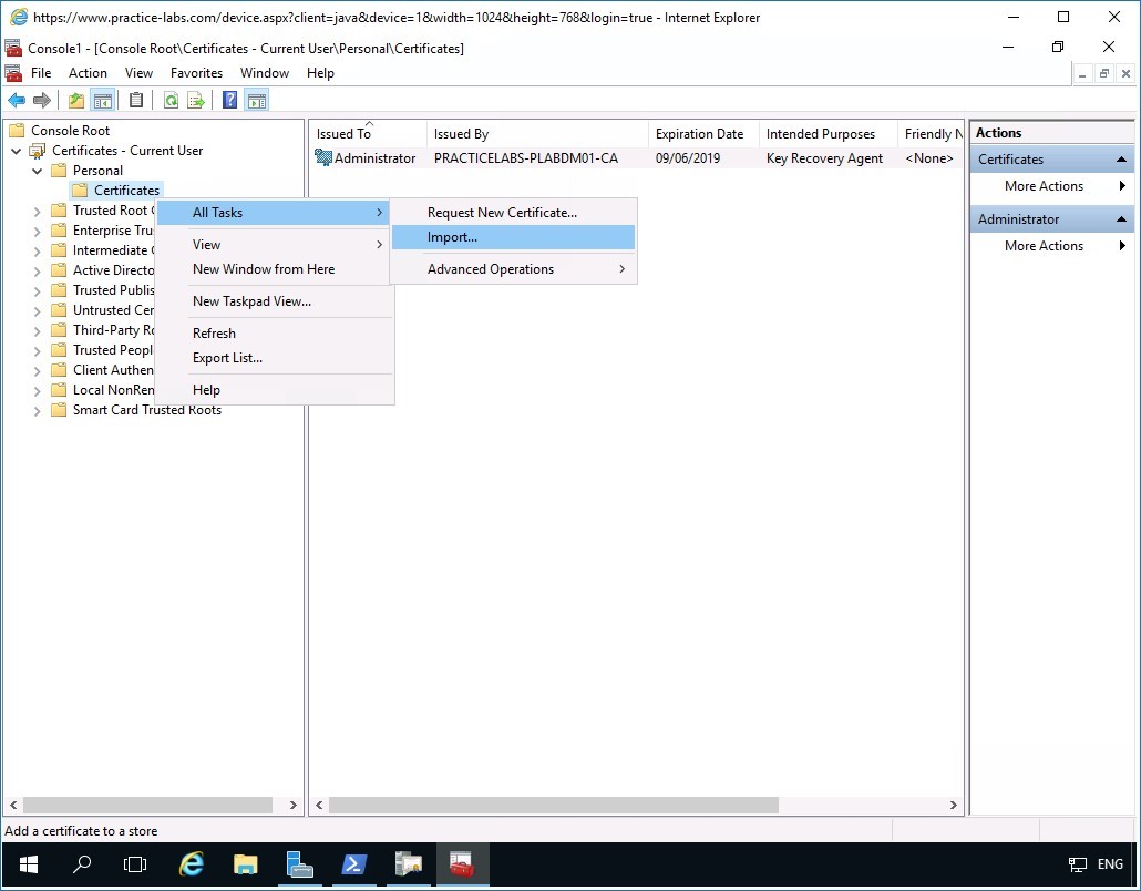 Figure 5.8 Screenshot of PLABDM01