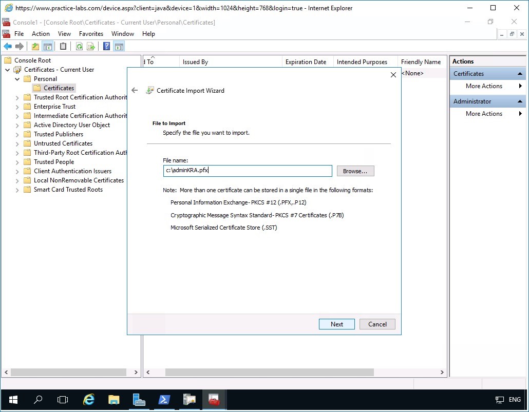 Figure 5.9 Screenshot of PLABDM01