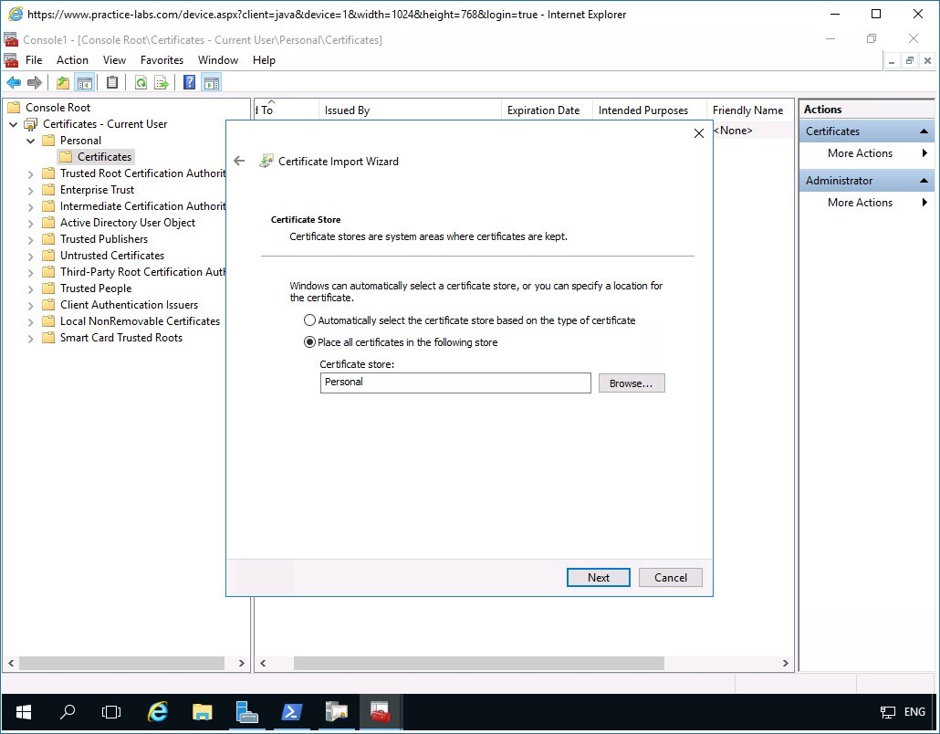 Figure 5.11 Screenshot of PLABDM01