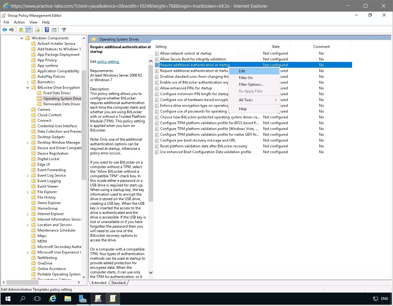 Figure 1.15 Screenshot of the PLABDC01 desktop