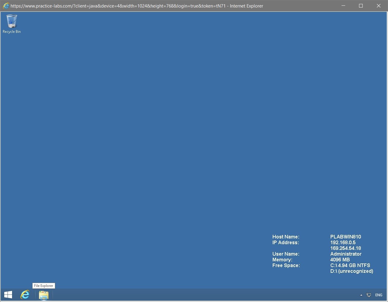 Figure 1.52 Screenshot of the PLABWIN810 desktop