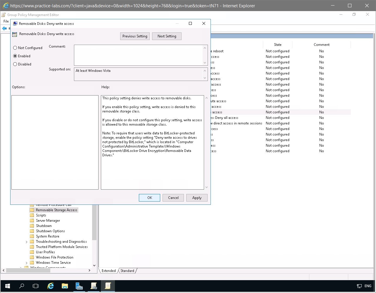 Figure 2.6 Screenshot of the PLABDC01 desktop