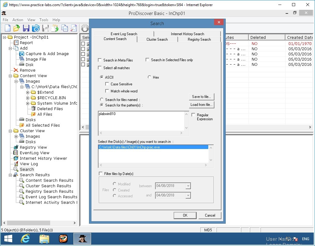 Figure 2.16 Screenshot of PLABWIN810