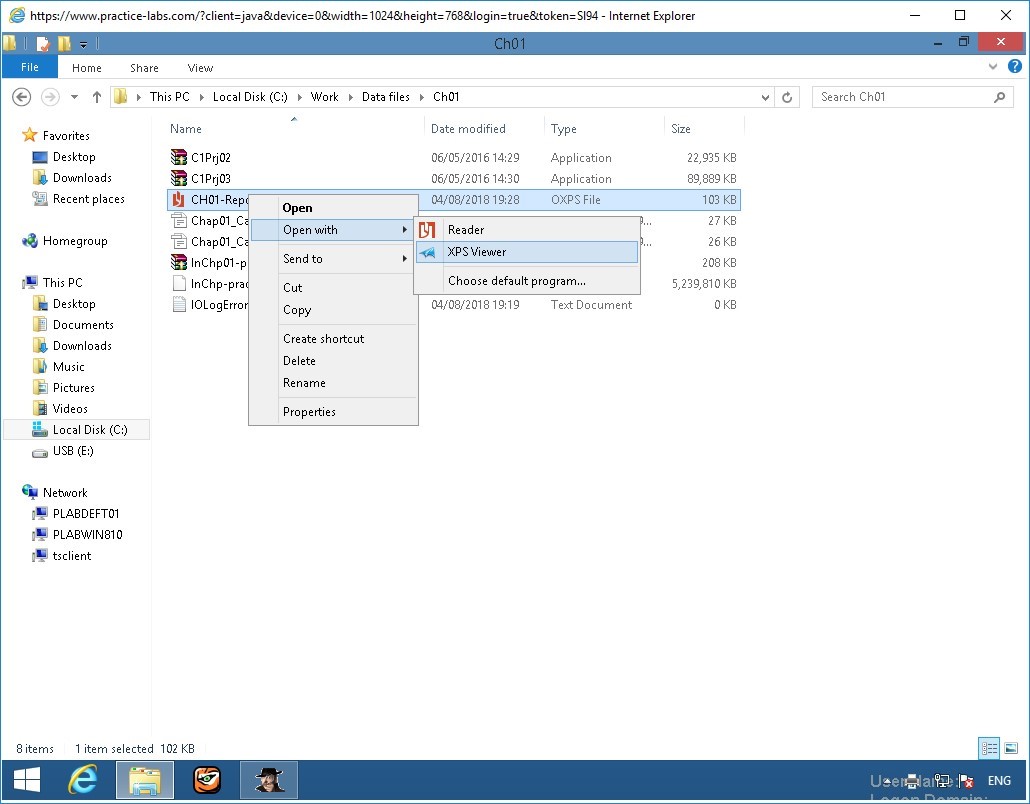 Figure 2.34 Screenshot of PLABWIN810