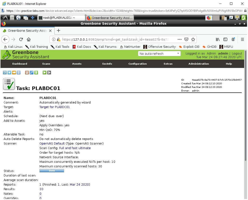 Figure 1.19 Screenshot of PLABKALI01