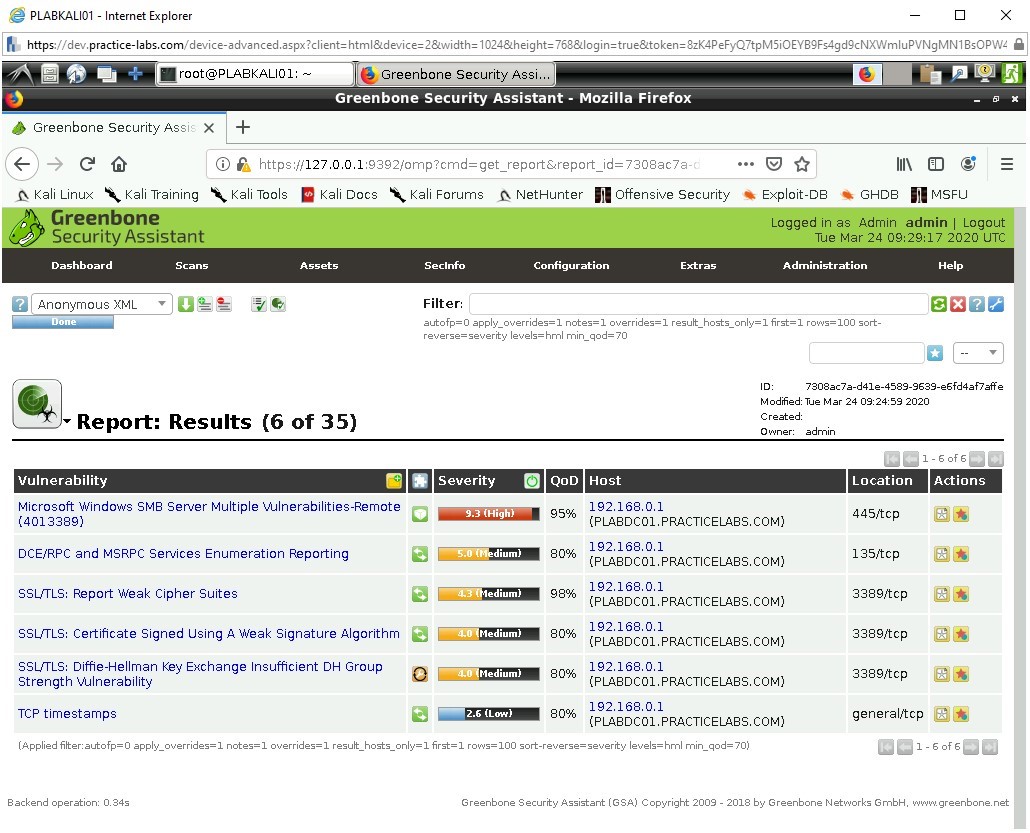 Figure 1.21 Screenshot of PLABKALI01