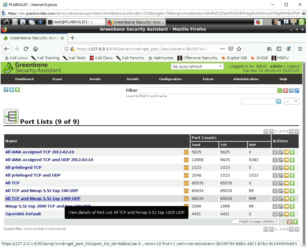 Figure 1.6 Screenshot of PLABKALI01
