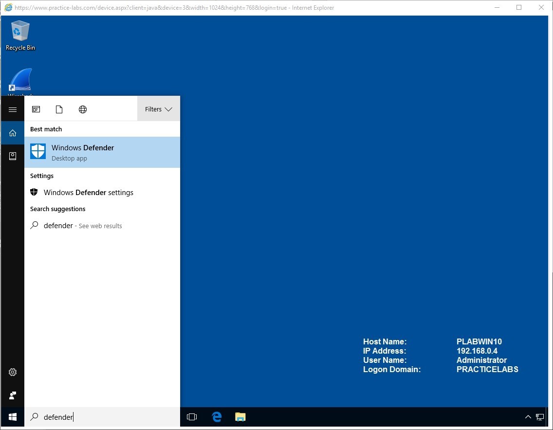 Figure 1.1 Screenshot of PLABWIN10