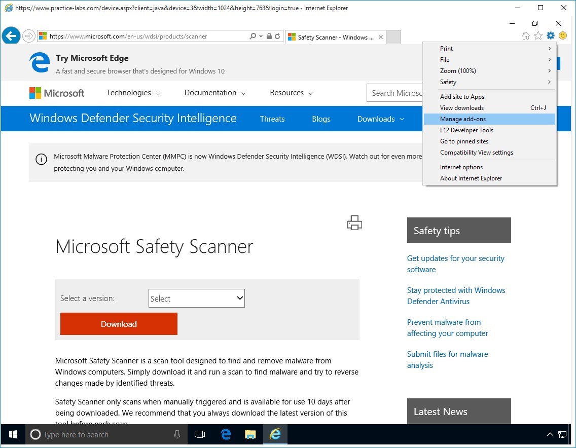 Figure 1.20 Screenshot of PLABWIN10