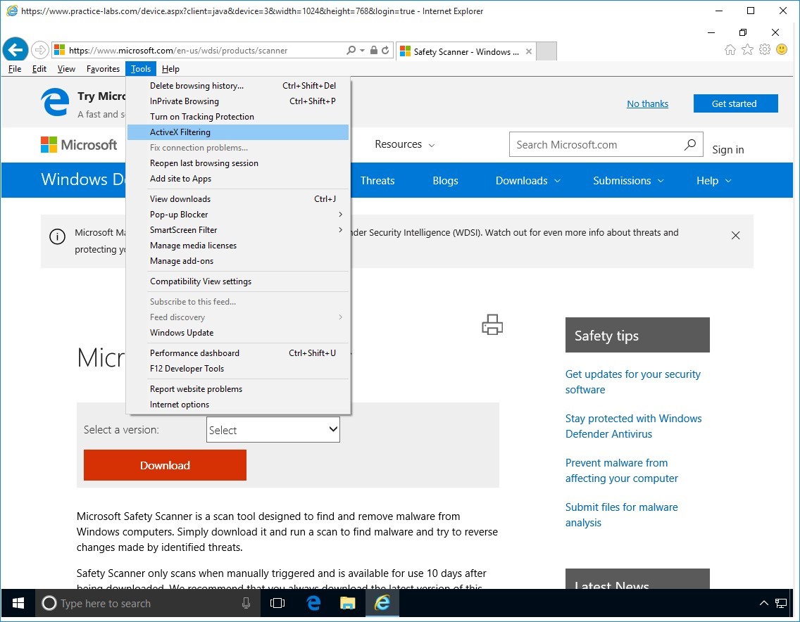 Figure 1.28 Screenshot of PLABWIN10
