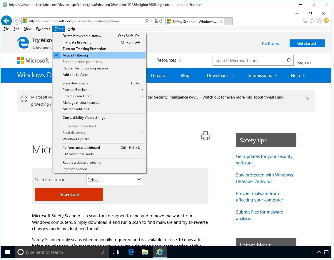 Figure 1.29 Screenshot of PLABWIN10