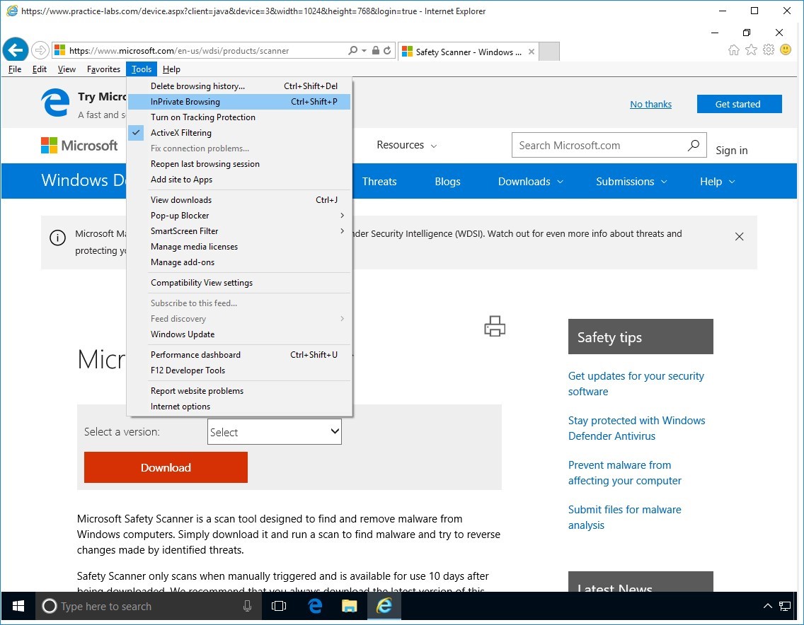 Figure 1.30 Screenshot of PLABWIN10