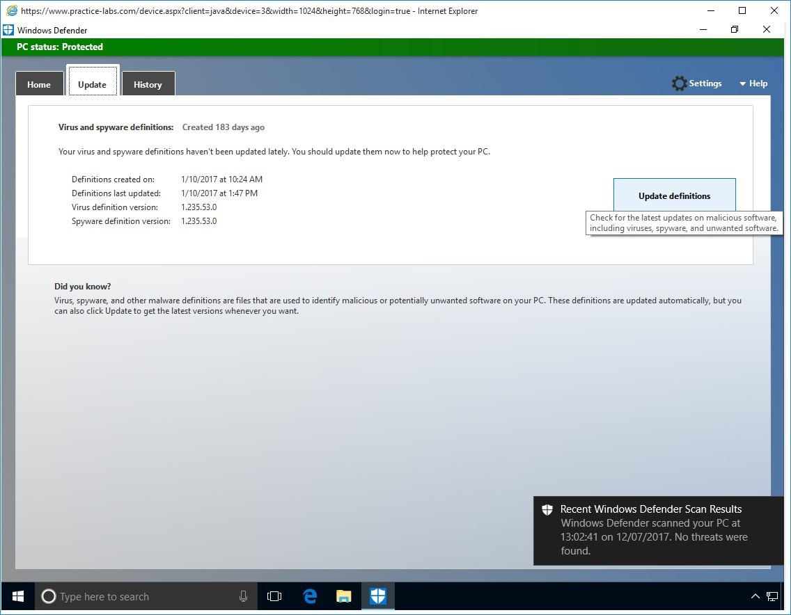 Figure 1.5 Screenshot of PLABWIN10