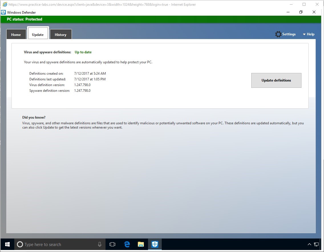 Figure 1.7 Screenshot of PLABWIN10