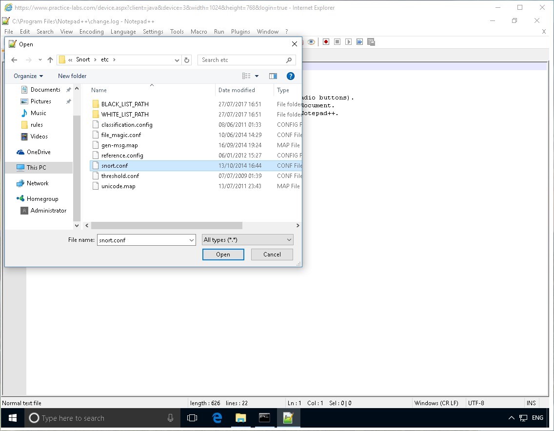 Figure 3.4 Screenshot of PLABWIN10