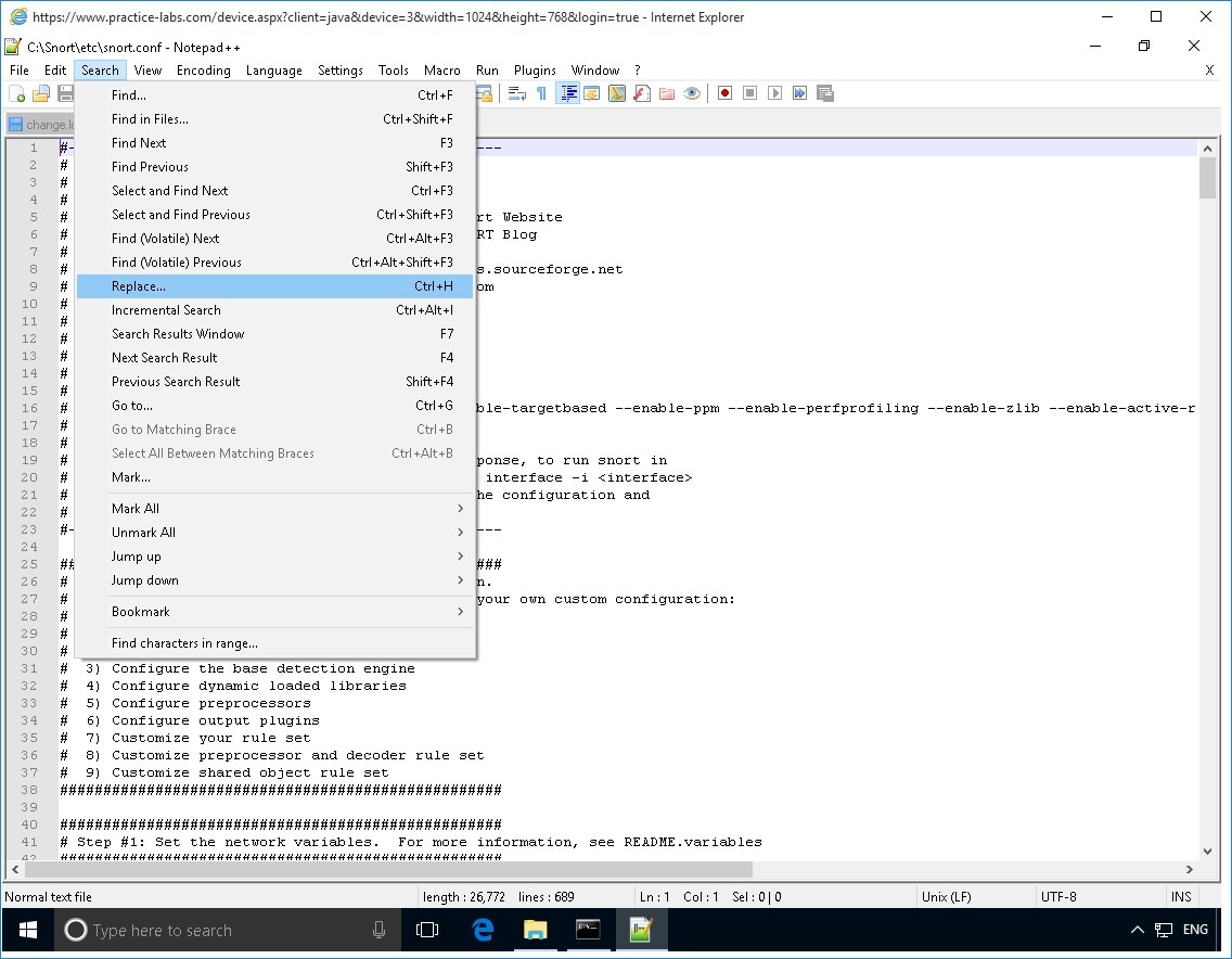 Figure 3.5 Screenshot of PLABWIN10