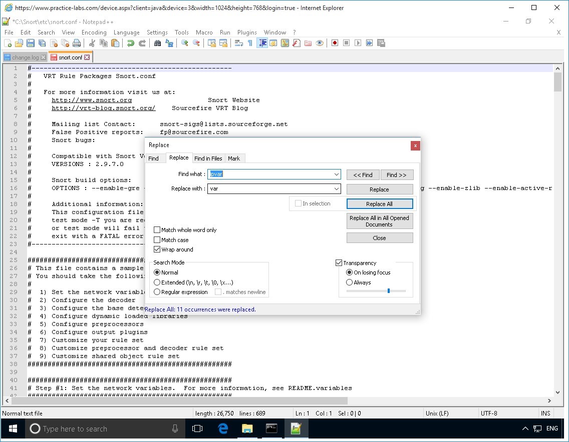 Figure 3.6 Screenshot of PLABWIN10